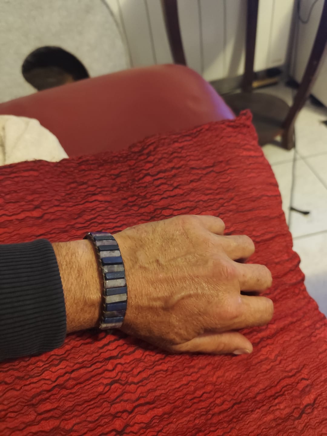 Customer photo review of Bracelet lapis Lazuli et Améthyste