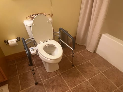 Customer photo review of Toilet Safety Rail (350lb)