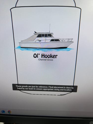 Customer photo review of Custom Digital Boat Artwork