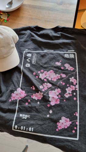 Customer photo review of Cherry Blossom Vintage T-Shirt