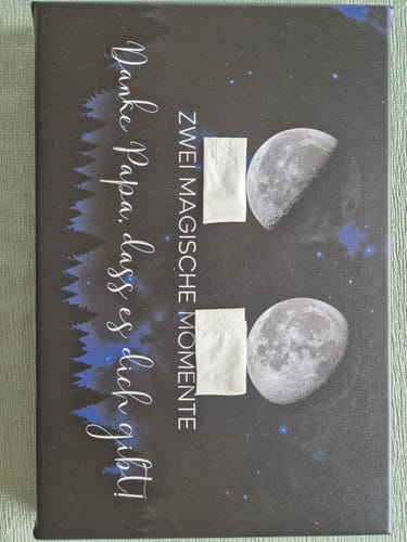 Customer photo review of Personalisierte Leinwand "Mondphase - An diesen Tagen wurdest du unsere Mama"
