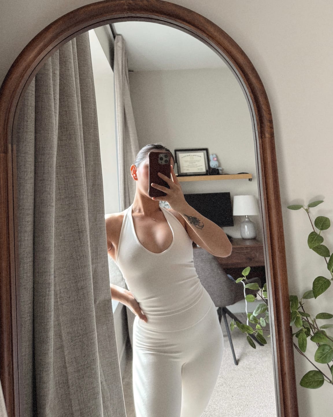 Customer photo review of The Halter Tank / Crème