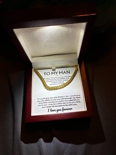 Customer photo review of To My Man - Cuban Link Chain Gift Set - SS593