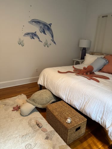 Customer photo review of Dolphins and Bubbles Decal Set