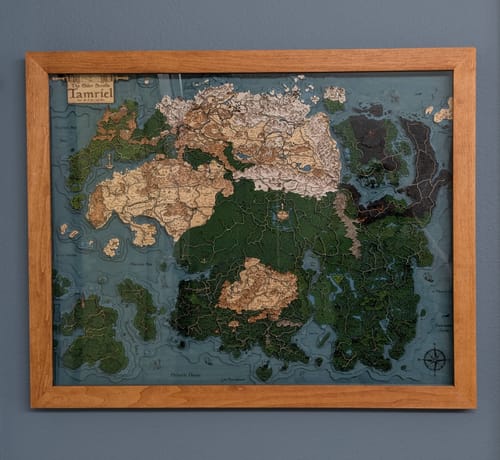 Customer photo review of CUSTOM FANTASY 3D WORLD MAP