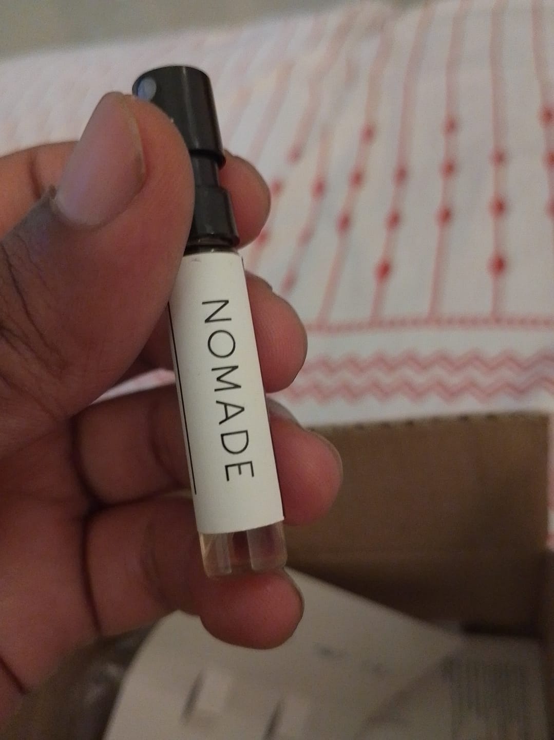 Customer photo review of EM5™ Nomade Unisex Perfume EDP Spray for Men & Women | Amber Oud Smoky Leather Fragrance Accords | Luxury Gift for Him / Her | Variants Available: 50 ml Spray / 15 ml Spray