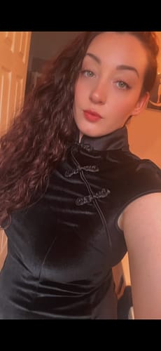 Customer photo review of Goth Velvet Cheongsam Dress