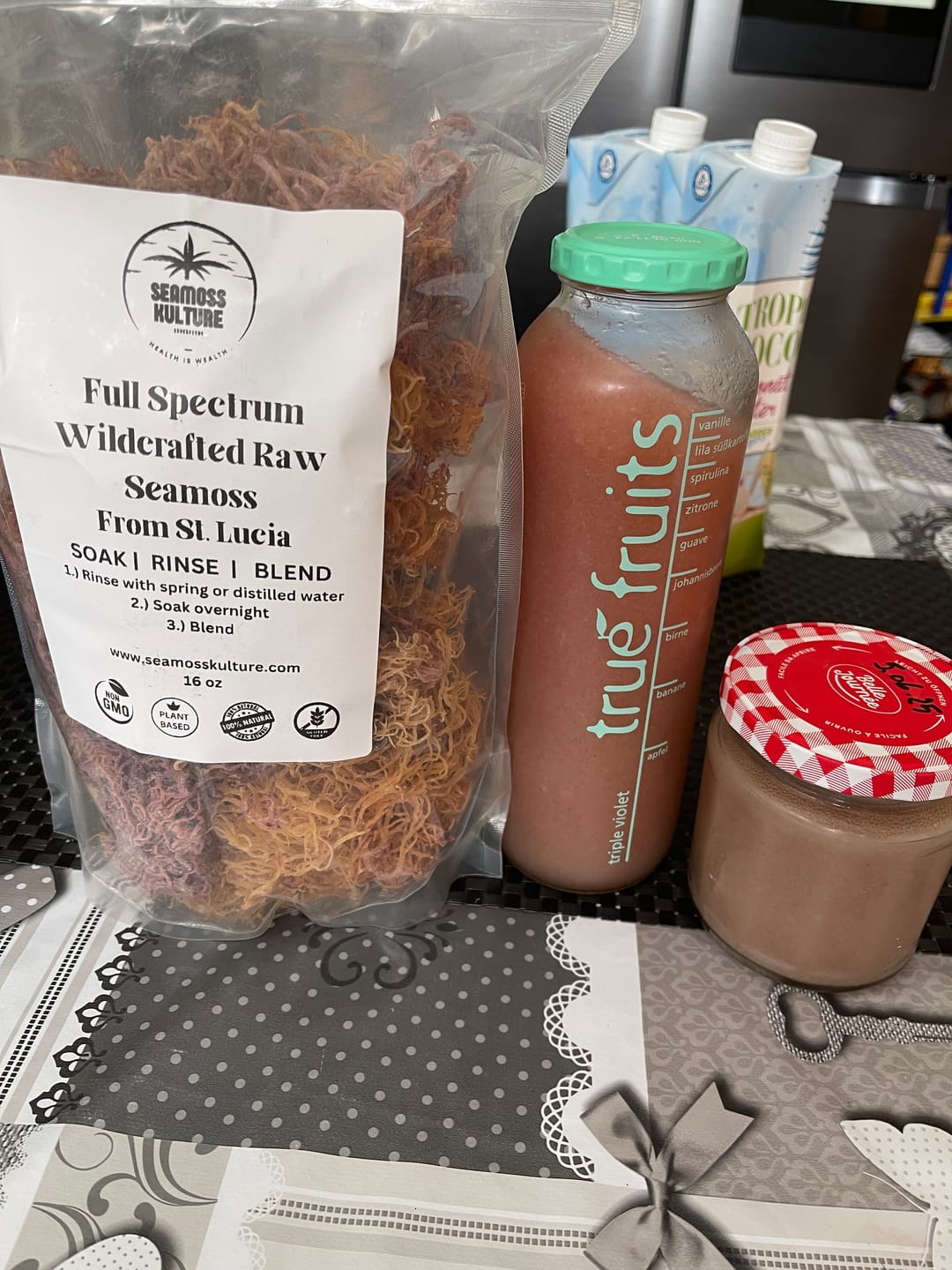 Customer photo review of Premium Full Spectrum St. Lucian Wildcrafted Raw Sun dried Sea Moss (Irish Sea Moss)