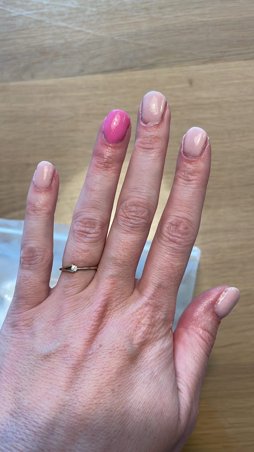 Customer photo review of Soft Lila Dipping Powder