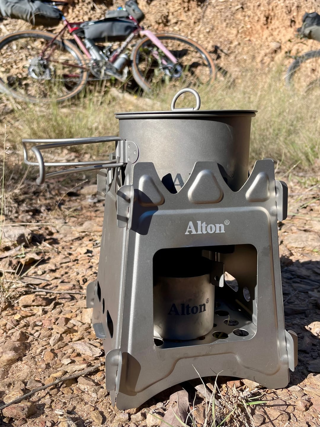 Customer photo review of Titanium Flatpack Twig Stove