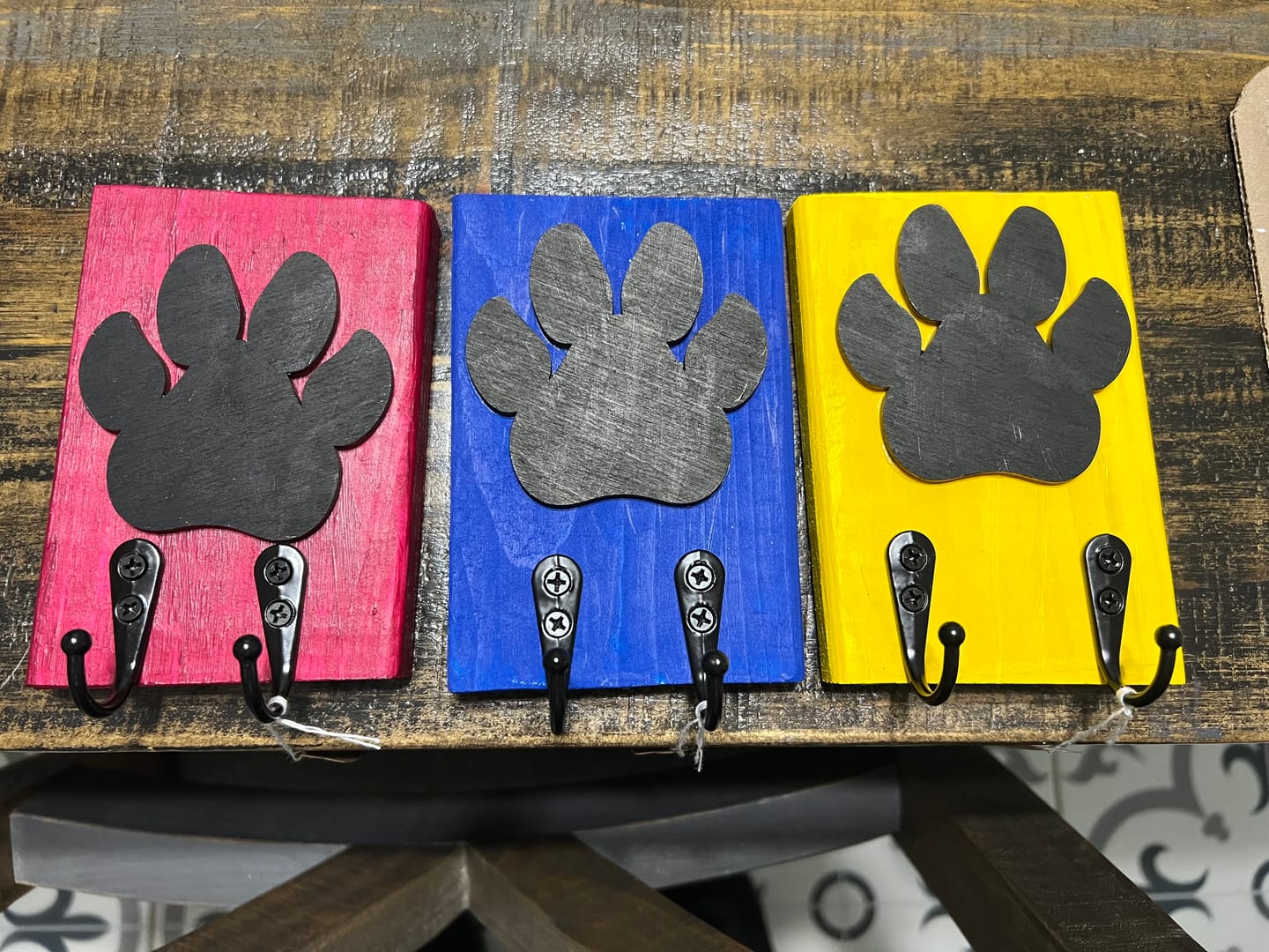 Customer photo review of Unfinished Wood Dog Paw Shape - Animal - Pet - Craft - up to 46" DIY