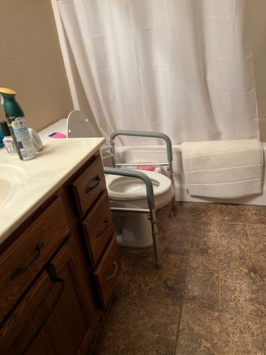 Customer photo review of Toilet Safety Rail (350lb)