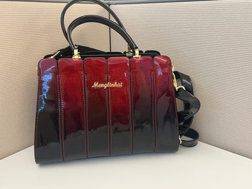 Customer photo review of Classy Mulberry Gradient Durable Calf Leather Tote Handbag