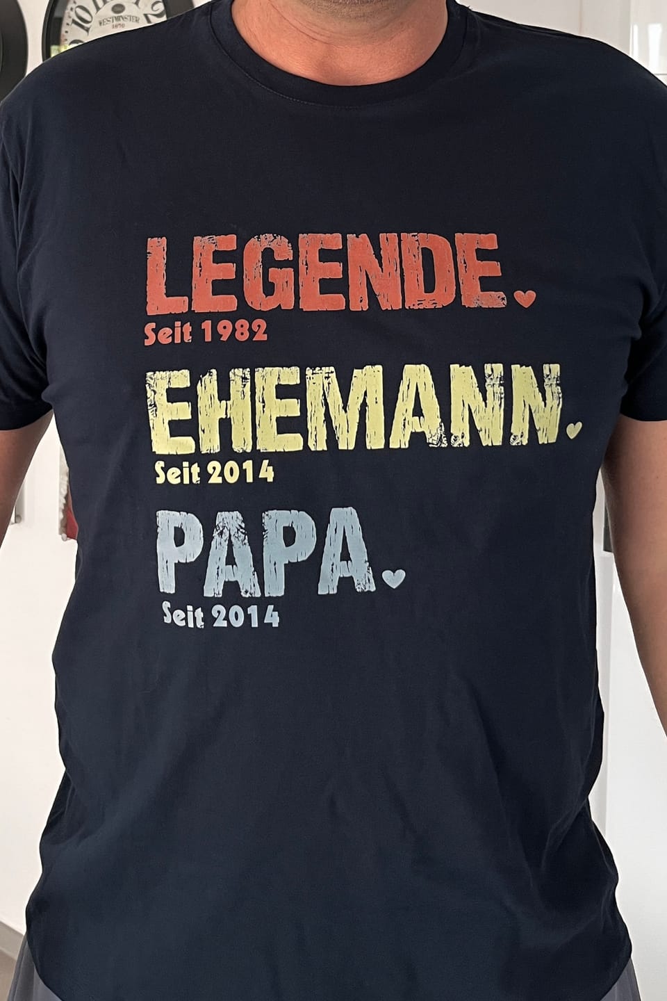 Customer photo review of Legende, Ehemann, Papa und Opa - Personalisiertes T-Shirt für Papa und Opa