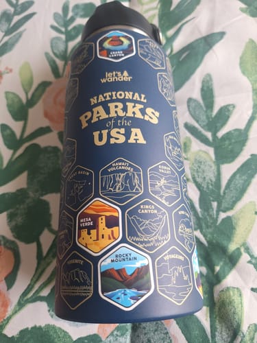 Customer photo review of Let's Wander™ National Parks Water Bottle + Stickers
