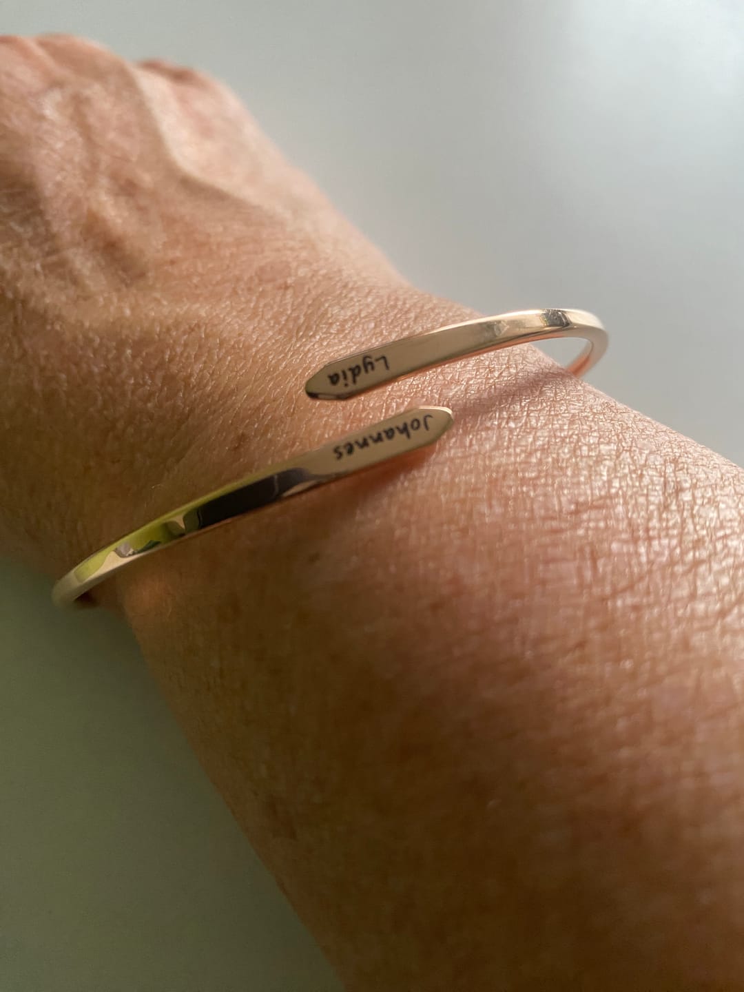 Customer photo review of Armreif mit zwei Namen