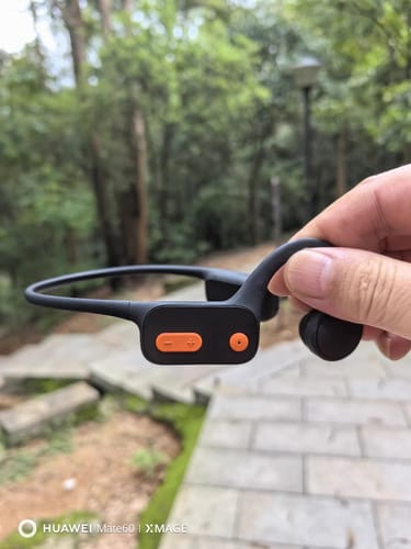 Customer photo review of Stream Music Combo - Wireless Transmitter + Waterproof Premium Bone Conduction Headphones Bluetooth &  Receiver(Silicon Version)