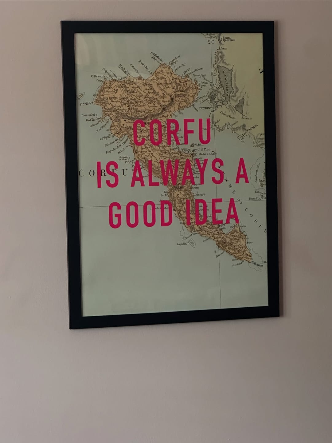 Customer photo review of Custom Pop Art Map Print (Any Location)