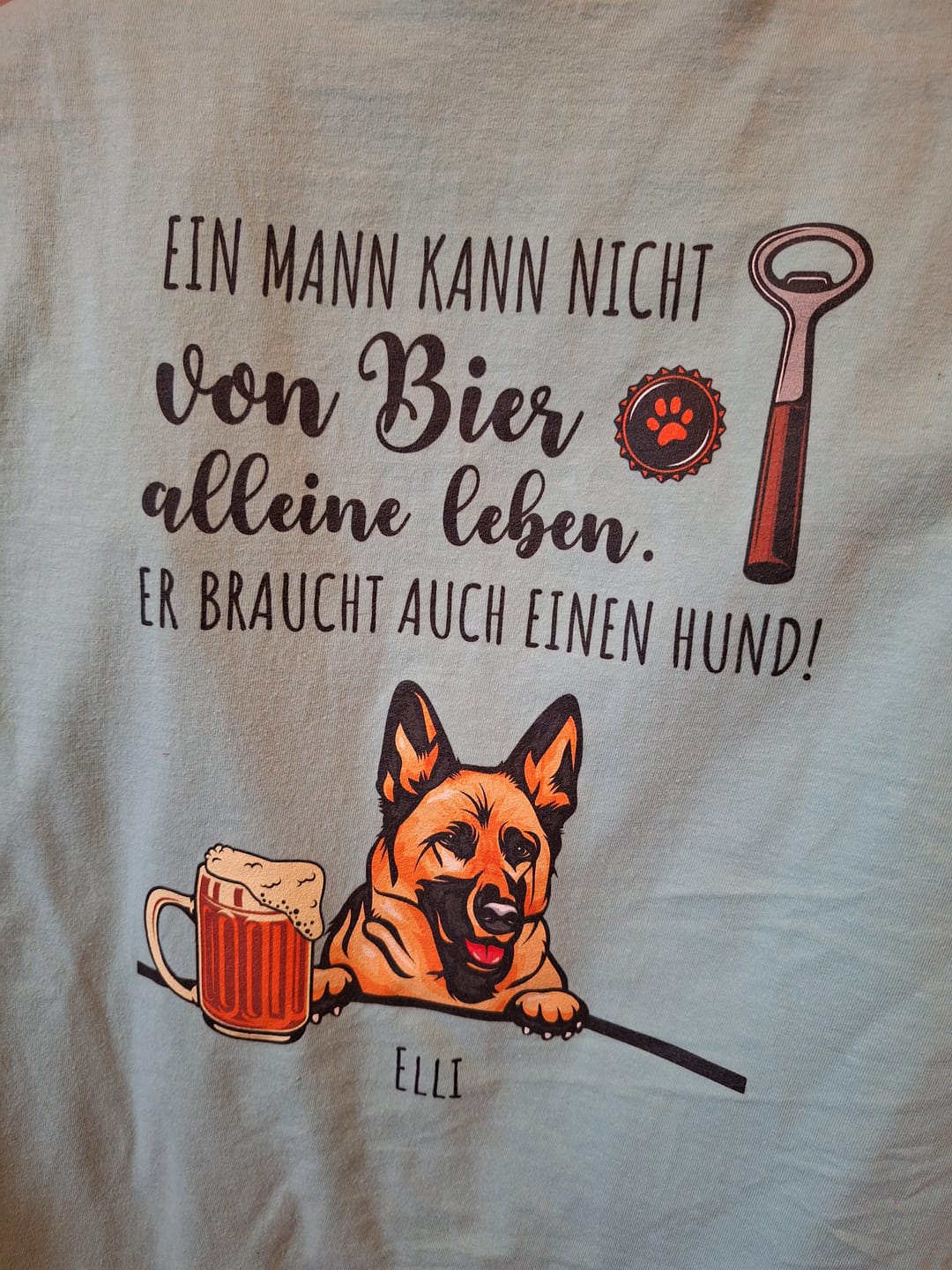 Customer photo review of Bier & Wuff - Individuelles T-Shirt