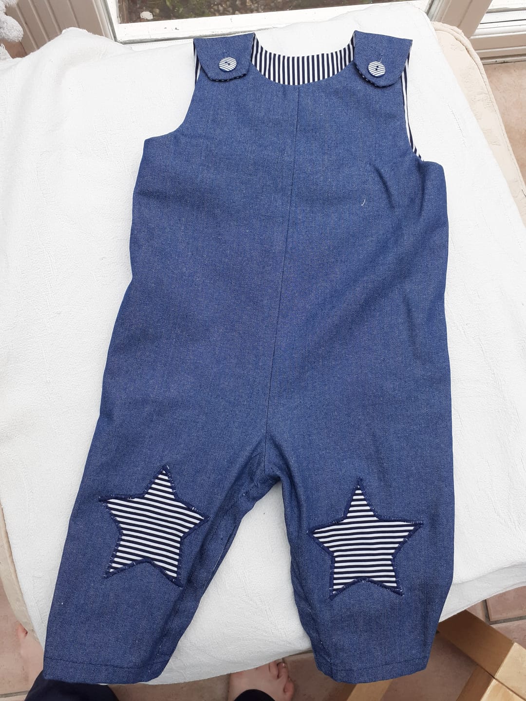 Customer photo review of 8oz Washed Denim Fabric