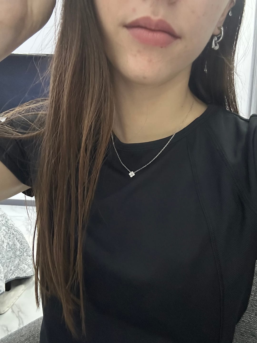 Customer photo review of Collar Con Mini Trebol Zirconias