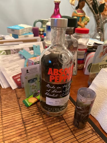 Customer photo review of Absolut Peppar Vodka 750ml