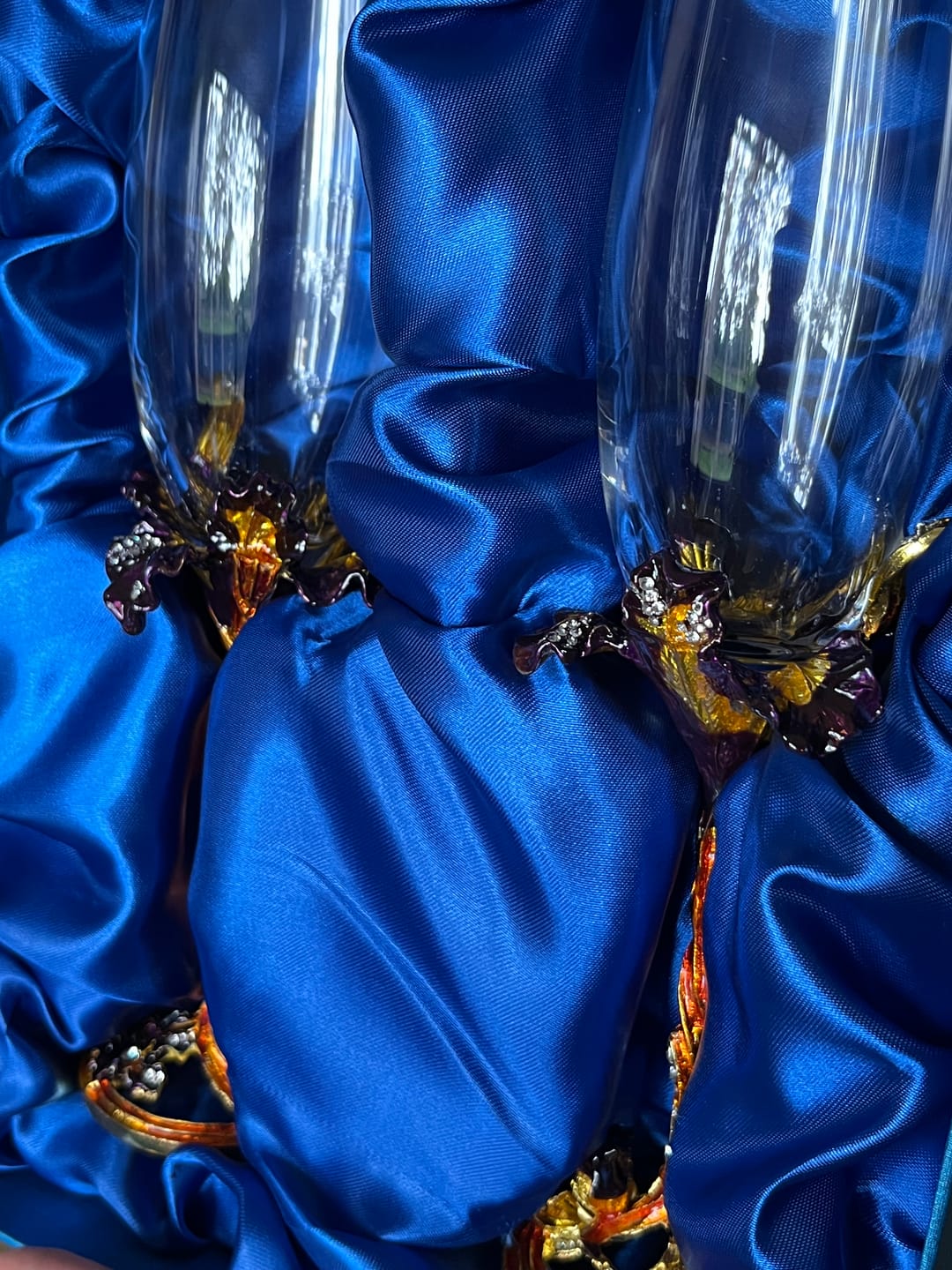 Customer photo review of Flower Metal Champagne Glass (Set of 2)