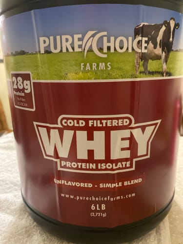 Customer photo review of Whey Protein Isolate Unflavored