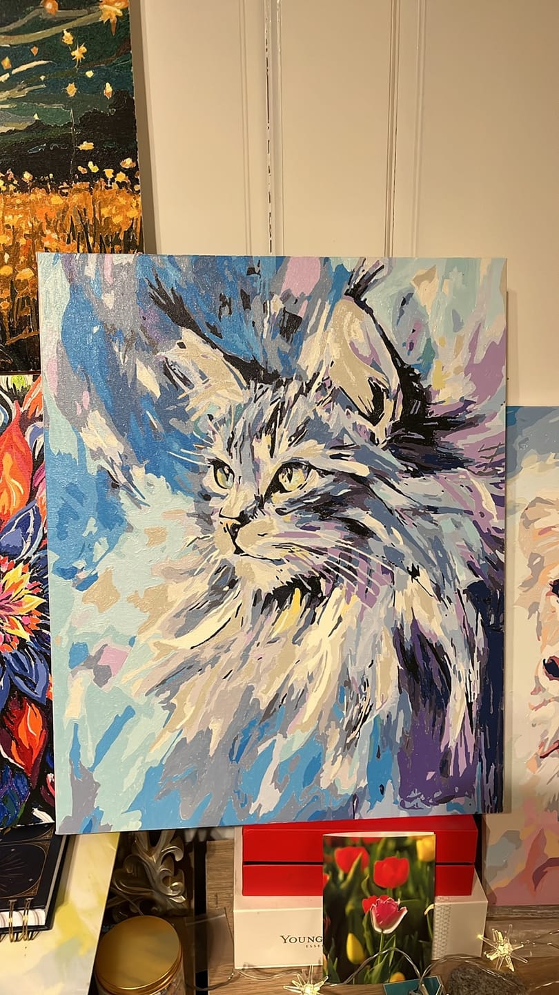 Customer photo review of Abstract Maine Coon