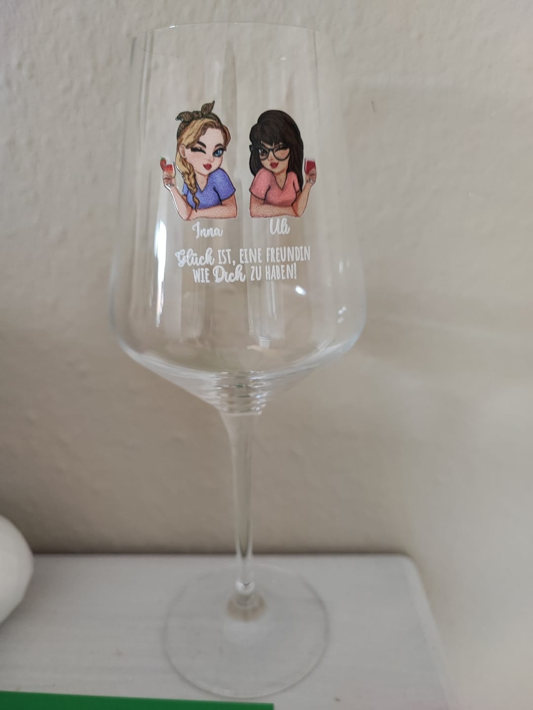 Customer photo review of Beste Freunde - Personalisiertes Glas für Sommergetränke