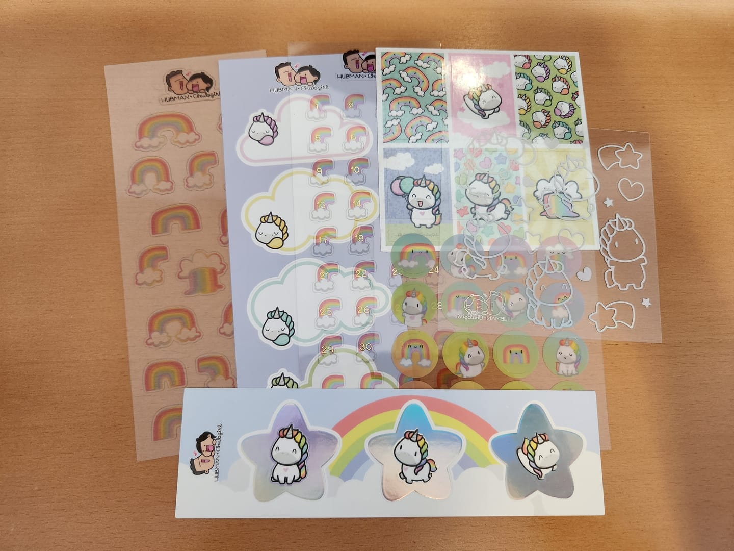 Customer photo review of Rainbow Unicorns Variety Sticker Pack