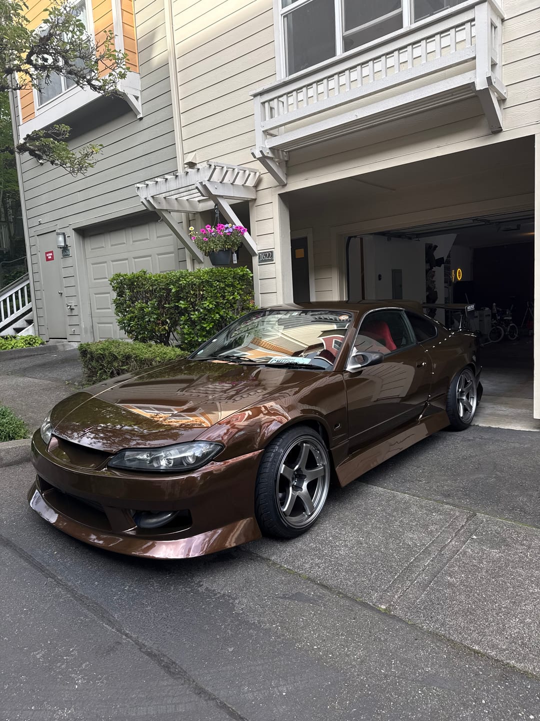 Customer photo review of Glossy Metallic Mocha Brown Vinyl Wrap