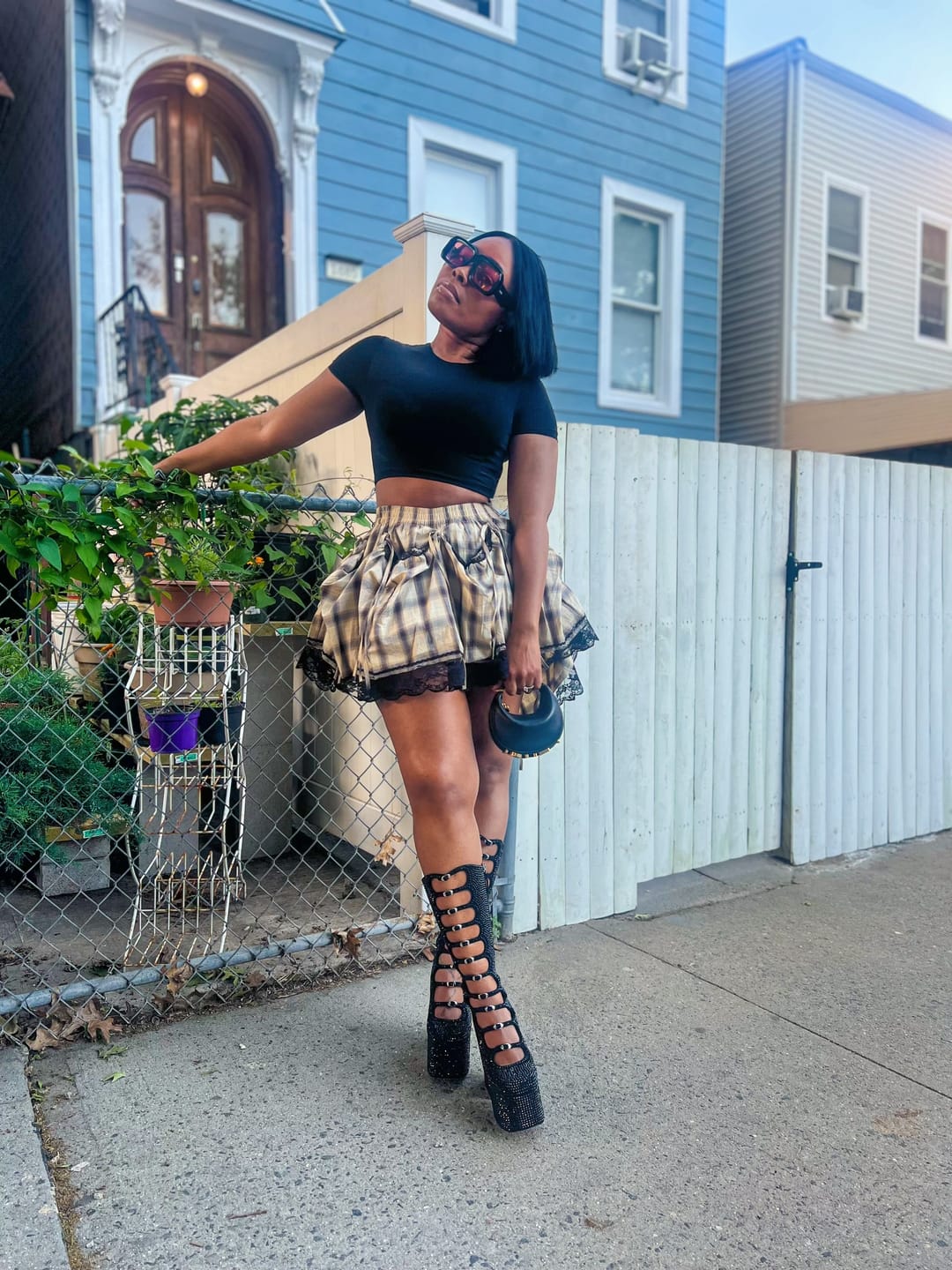Customer photo review of "PLAID INTENTIONS" SKIRT