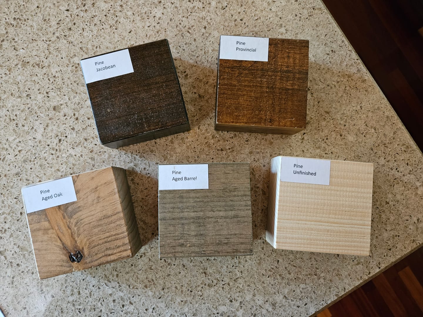 Customer photo review of Color Samples for Pine Products