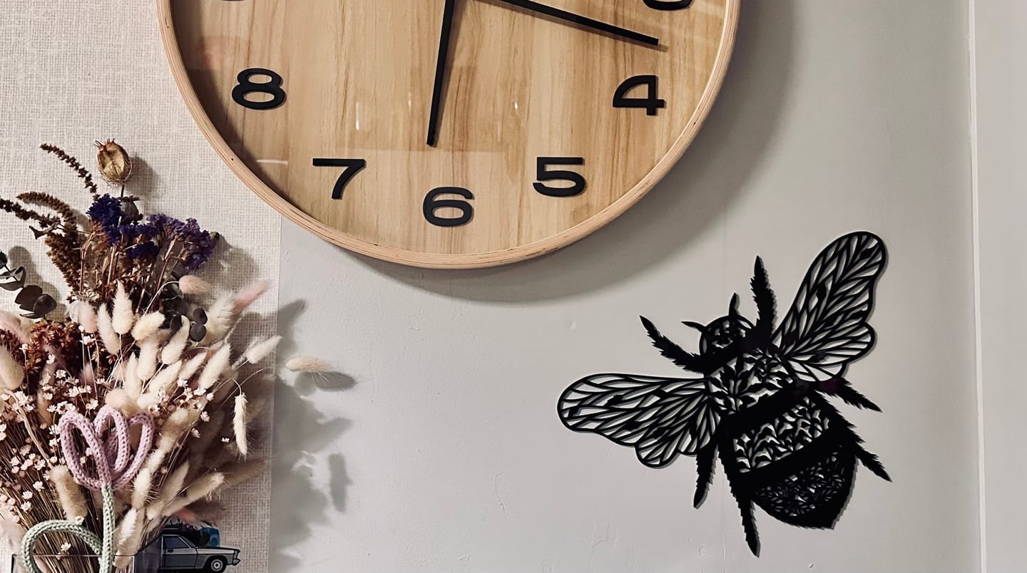 Customer photo review of Floral Bee Wall Art