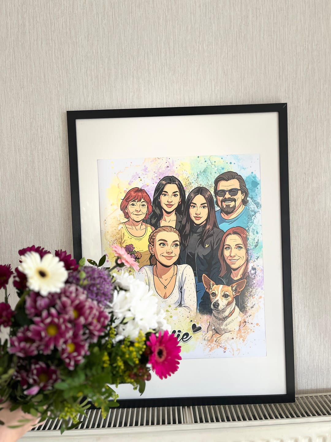 Customer photo review of Tierisches Wasserfarben Hunde Portrait