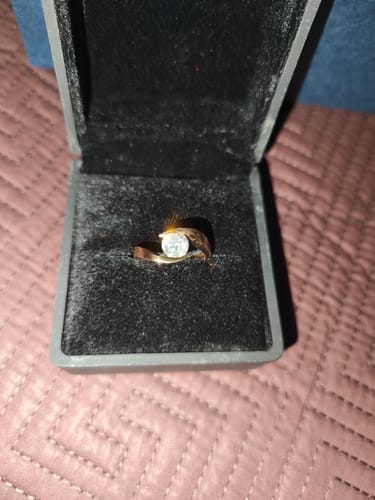 Customer photo review of 21k PURE GOLD GLINTED GALAXY RING