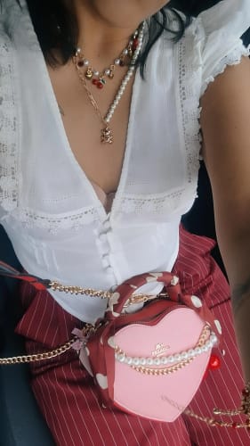 Customer photo review of SET CONJUNTO PULSERA Y COLLAR TEDDY BEAR OSO SWAROVSKI PERLAS