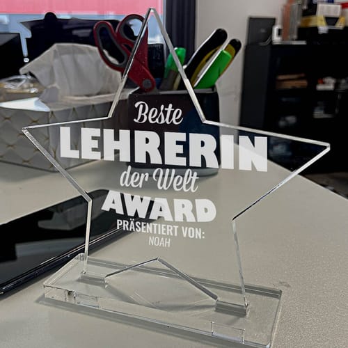 Customer photo review of Star Award – Geschenk für die beste Lehrerin / den besten Lehrer