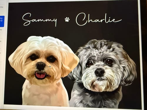 Customer photo review of Pet Art Canvas Wrap