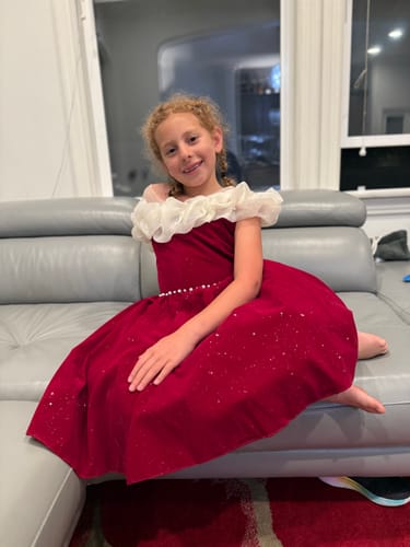 Customer photo review of Elegant Baby Girl  Dress Christmas Girl Dress Toddler Birthday Dress
