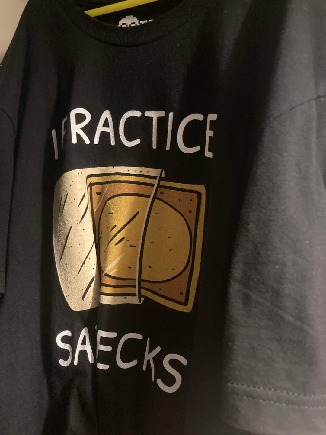 Customer photo review of I Practice Safe Decks T-Shirt