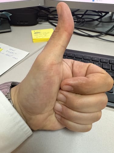 Customer photo review of Training Sport Tee - Sky Blue