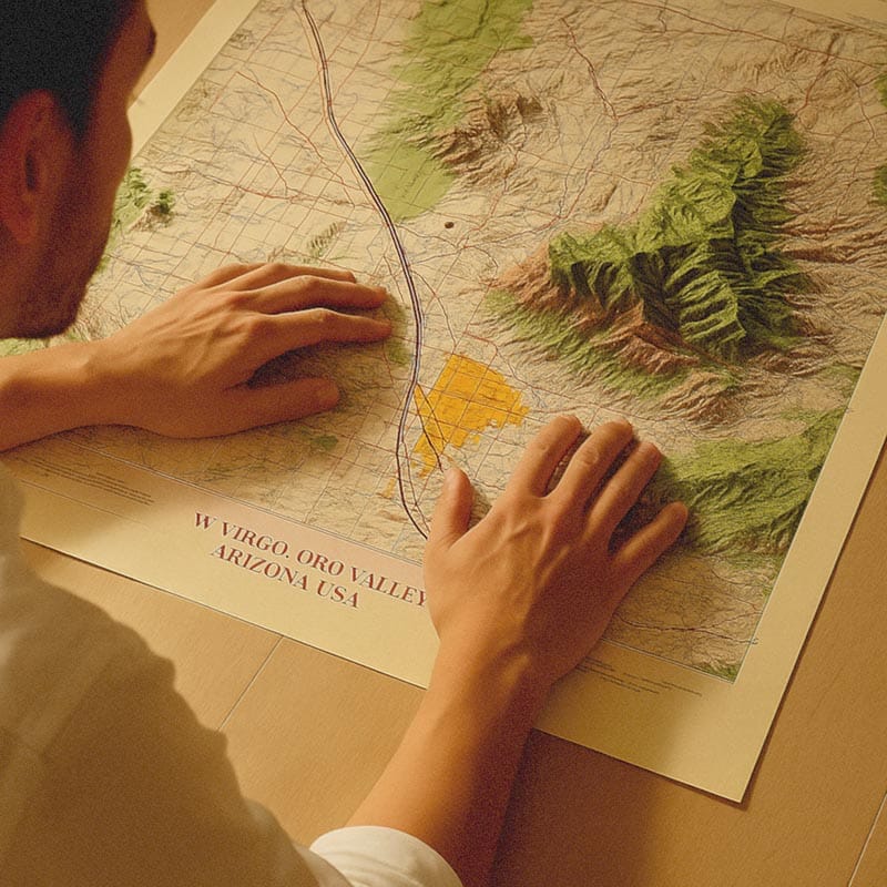Customer photo review of Personalized 3D US Topographical Map - Make Your Own Shaded USGS Relief Map