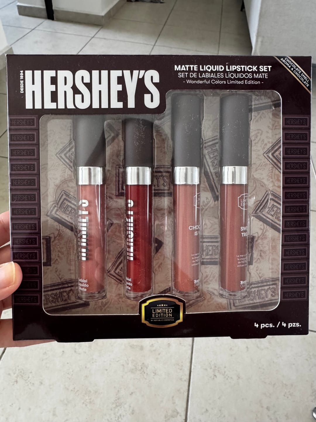 Customer photo review of Set de 4 Labiales Hershey´s
