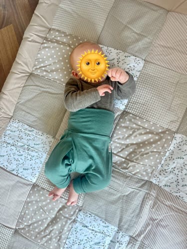 Customer photo review of Baby Mitwachshose Sommermerino