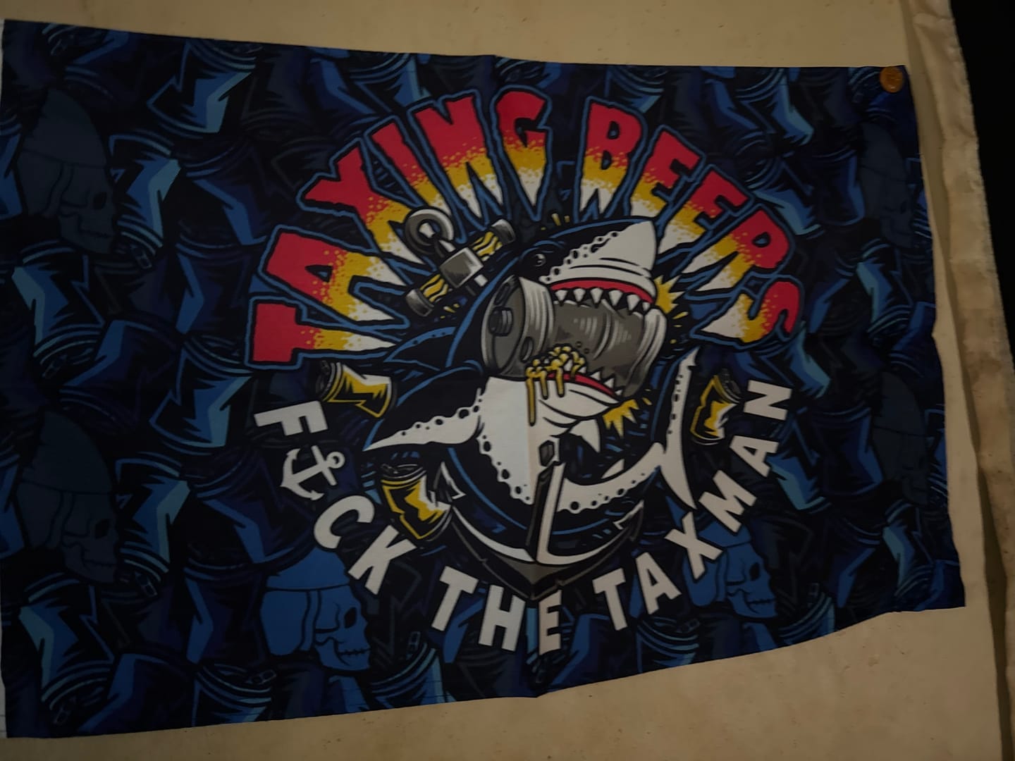 Customer photo review of TAXING BEER FLAG