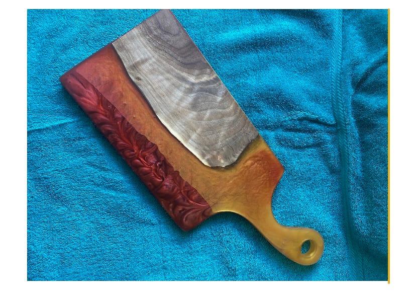 Customer photo review of 17.5x7x1" Small Free Flow Charcuterie Board Silicone Mold