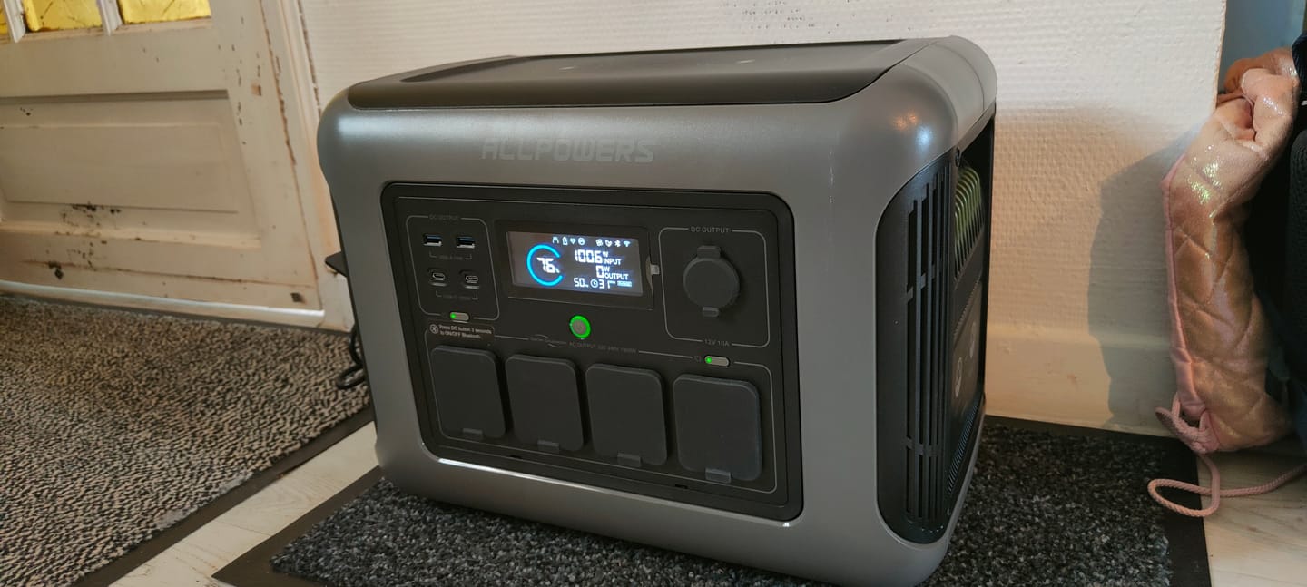 Customer photo review of ALLPOWERS R1500 Station électrique portable 1800W 1152Wh Batterie LiFeP04