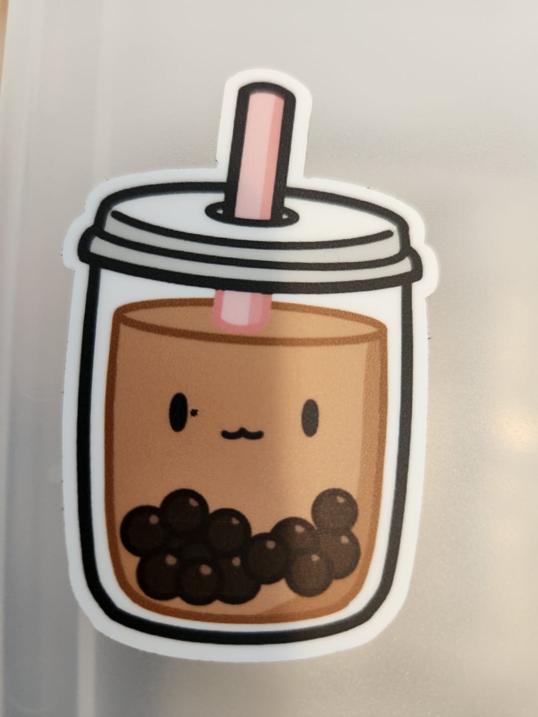 Customer photo review of Boba Die Cut Stickers